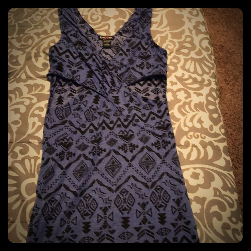 Spring summer tribal pattern maxi dress